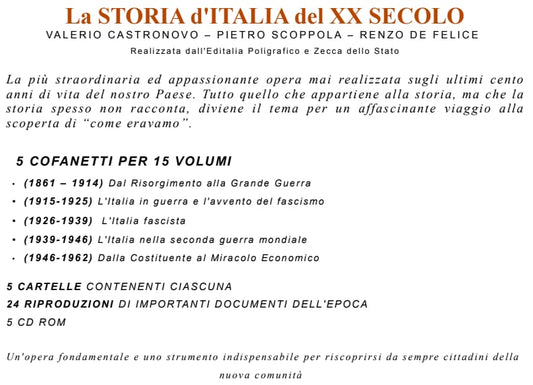 Storia d'Italia del XX Secolo – Editalia / Poligrafico dello Stato - Opera completa